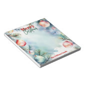 Bloc-note Festif Aquarelle hiver Wonderland Noël (Incliné)