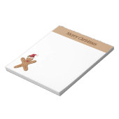 Bloc-note Festif pain d'épices Cookie de Noël avec texte (Tourné)