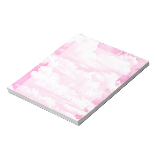 Bloc-note Festive Pastel nuages heureux rose (Tourné)