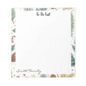 Bloc-note Festive Pine, Poinsettia Christmas Notepad (Devant)