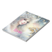 Bloc-note Festive White Watercolor Ethereal Frost Snow Angel (Tourné)