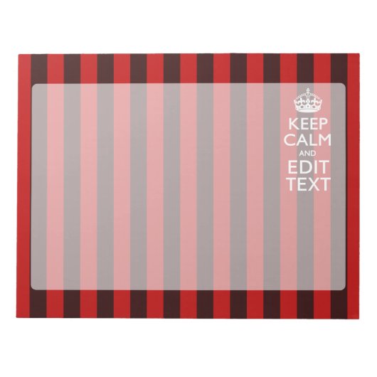 Bloc-note Festiver garder le calme votre texte sur les bande (Devant)