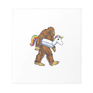 Bloc-note Fête au bord de la piscine Bigfoot Licorne Flotteu
