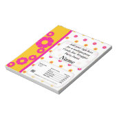 Bloc-note Fête de barrette à bonbons polyvalente Favoriser (Tourné)