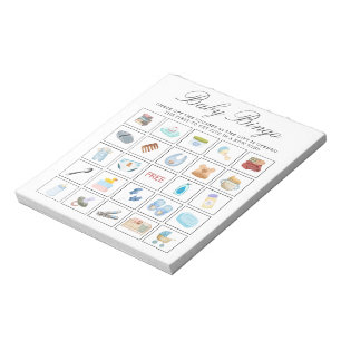 Bloc-note Fête de bébé garçon, déchirements de jeu de bingo