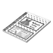 Bloc-note Fête de Fête des mariées de l'enrouleur de bar à b (Tourné)