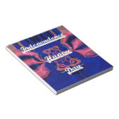 Bloc-note Fête de l'Indépendance Abstraite Art (Incliné)