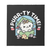 Bloc-note Fête de Noël avec Purr-ty Time Cat (Devant)