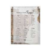 Bloc-note Fête des mariées en bois rustique & jeu de dentell (Tourné)