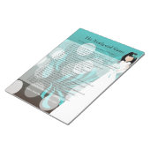 Bloc-note Fête des mariées Nouveau Jeu - Turquoise & Choc (Incliné)