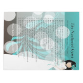 Bloc-note Fête des mariées Nouveau Jeu - Turquoise & Choc (Devant)