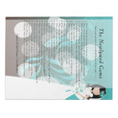 Bloc-note Fête des mariées Nouveau Jeu - Turquoise & Choc 👰 (Devant)