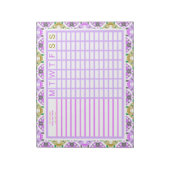 Bloc-note Fête des mères Custom Purple Family Goals Tracker (Tourné)