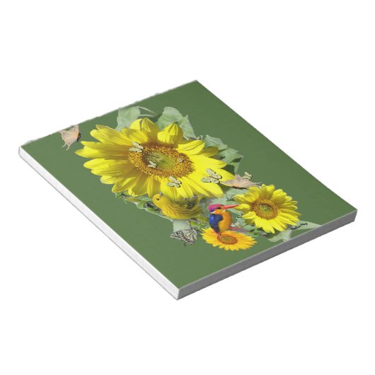 Bloc-note fête du tournesol (Incliné)