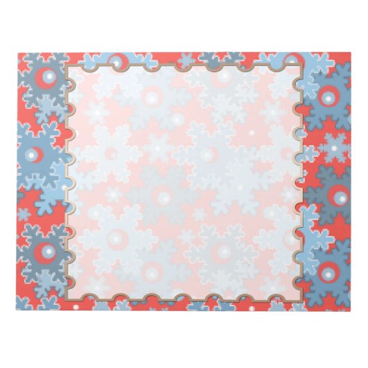 Bloc-note Fêtes de Noël Fête hiver Flamme de neige brillant (Devant)