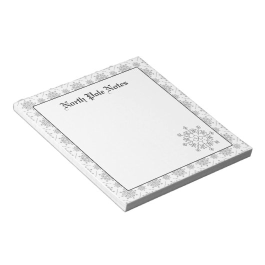 Bloc-note Fêtes Noël Snowflakes Notepads (Incliné)