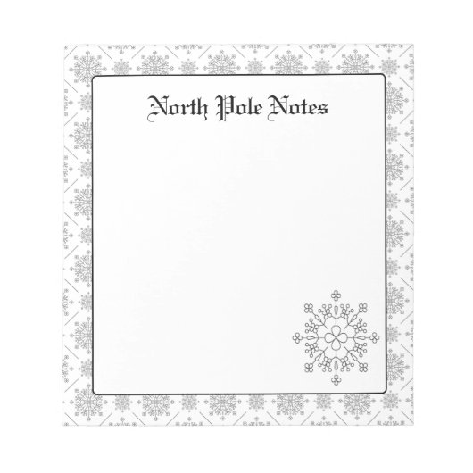 Bloc-note Fêtes Noël Snowflakes Notepads (Devant)