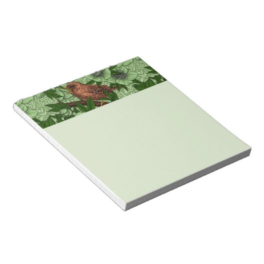 Bloc-note Feu et hellebore, vert clair (Incliné)