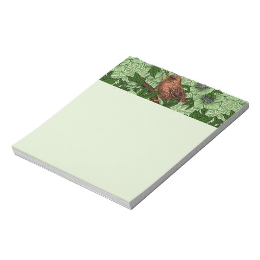 Bloc-note Feu et hellebore, vert clair (Tourné)