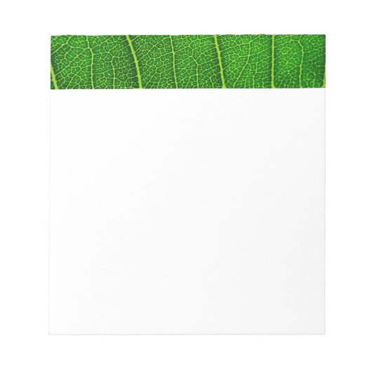 Bloc-note Feuille d'arbre verte (Devant)