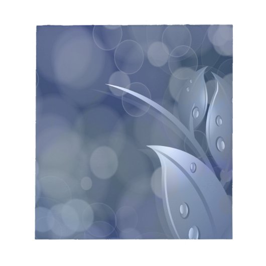 Bloc-note Feuille de Blue Bokeh (Devant)