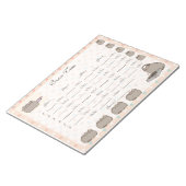 Bloc-note Feuille de Bunco mignonne (Incliné)