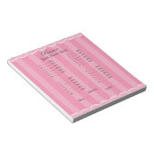 Bloc-note Feuille de Bunco Rose pour Dames (Incliné)