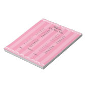 Bloc-note Feuille de Bunco Rose pour Dames (Tourné)