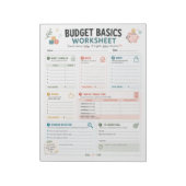 Bloc-note Feuille de calcul des bases du budget (Tourné)