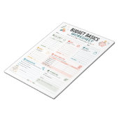 Bloc-note Feuille de calcul des bases du budget (Incliné)