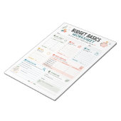 Bloc-note Feuille de calcul des bases du budget (Incliné)