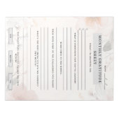 Bloc-note Feuille de calcul mensuelle (Devant)