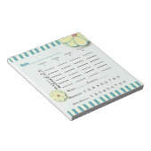 Bloc-note Feuille de feuille de fond de la fleur de printemp (Incliné)