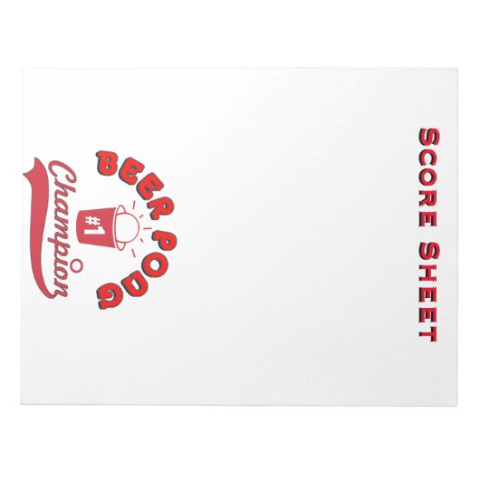 Bloc-note Feuille de note officielle (Devant)