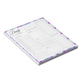 Bloc-note Feuille de planificateur quotidien universel avec (Incliné)