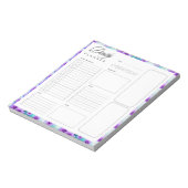 Bloc-note Feuille de planificateur quotidien universel avec (Tourné)