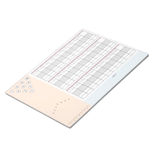 Bloc-note Feuille de résultats de Bowling 3 jeux avec épingl (Incliné)