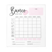 Bloc-note Feuille de score Bunco (Devant)