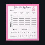 Bloc-note Feuille de score Bunco Pad Cute Gnome Rose<br><div class="desc">Amusant et mignon pavé de score Gnome Bunco rose pour votre prochaine soirée Bunco ou Bunko. Caractéristiques facile à lire texte,  comprend Baby Buncos,  Bunco,  WIns et Losses. La conception des dés marque chaque partie de jeu. Je vous souhaite beaucoup de Bunco.</div>
