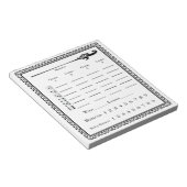Bloc-note Feuille de score élégante de Bunco (Incliné)