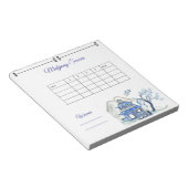 Bloc-note Feuille de score Mahjong Blue Pagoda (Incliné)
