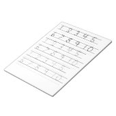 Bloc-note Feuille de suivi des numéros (Incliné)