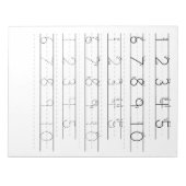 Bloc-note Feuille de suivi des numéros (Devant)