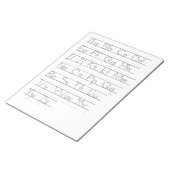 Bloc-note Feuille de travail ABC Lettres (Incliné)