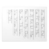 Bloc-note Feuille de travail ABC Lettres (Devant)