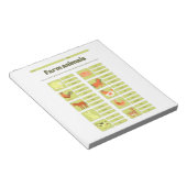 Bloc-note Feuille de travail éducative d'identification des (Incliné)