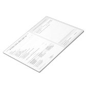 Bloc-note Feuille de vérification d'identité correctionnelle (Incliné)