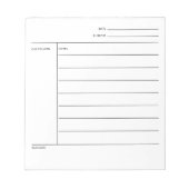 Bloc-note Feuille d'écriture de papier de page linéaire pers (Devant)