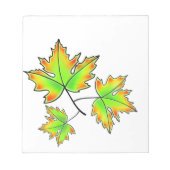 Bloc-note Feuille d'érable, botanique, rouge orange feuilles (Devant)