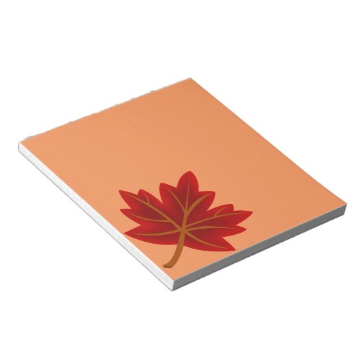 Bloc-note Feuille d'érable rouge (Incliné)